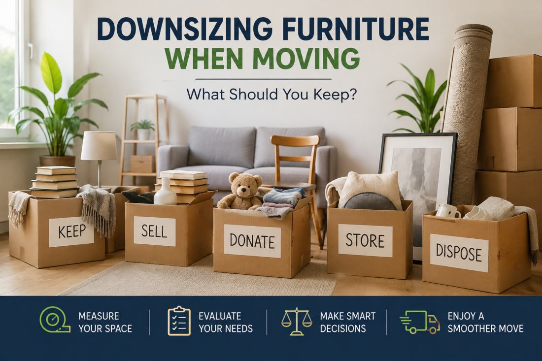Downsizing furniture when moving