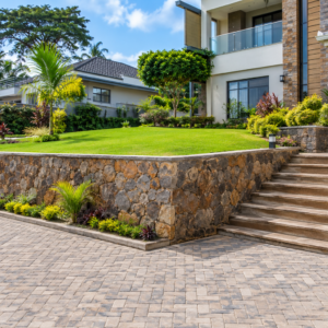 retaining wall construction